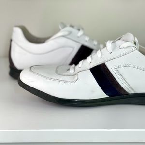 Ferragamo white leather casual shoes